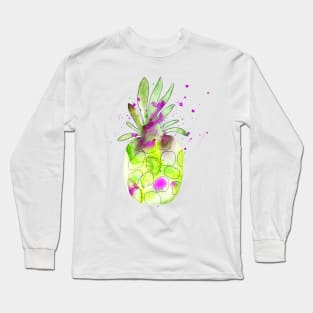 Watercolor pineapple Long Sleeve T-Shirt